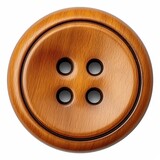 Fototapeta Do akwarium - wooden button isolated on white
