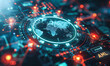 Compliance Officer Implements Global Anti-Money Laundering (AML) Protocols Using Interactive Digital World Map Interface