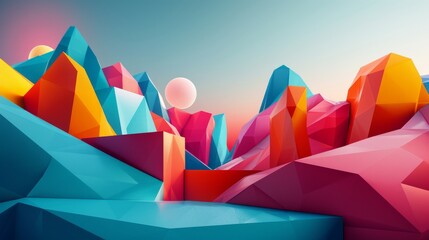 Elevate your digital projects with contemporary 3D geometric backgrounds that feature clean lines and bold shapes for a minimalist yet impactful look