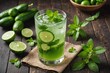 Wild cucumber and mint drink