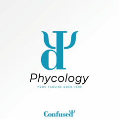 Poster - logo design graphic concept creative premium abstract vector stock letter initial d font psi trident
