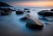  Twilight Whispers: Smooth Stones and Misty Tides