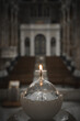 Candle in the cathedral. Bari. Italy