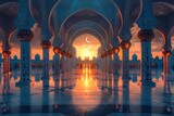Fototapeta Fototapety z mostem - Mosque at the most beautiful time of the day