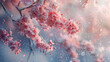 Embrace the enchanting contrast of snow-covered cherry blossoms, where the delicacy of nature meets the purity of winter. AI generative