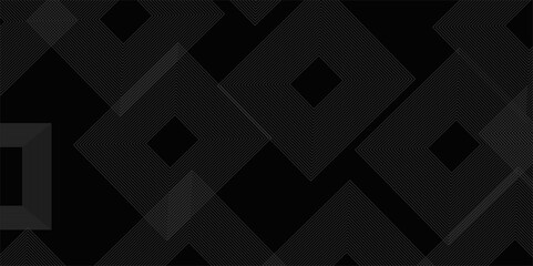 Wall Mural - black vector glowing tech geometric 3D line modern background. Modern simple 3d black abstract business presentation background. shiny lines pattern for banner, brochure, cover.