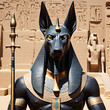 Imagine an ancient Egyptian deity monument featuring various animals and figurines, including cats, dogs, and horses, all crafted in gold and wood, representing Egyptian culture and art