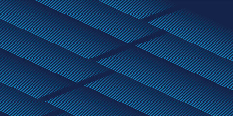 Wall Mural - Dark blue background. Modern line stripes curve abstract presentation background. Luxury paper cut background