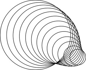 Circle line blend design. Dynamic shape element