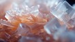 Microscopic view of salt mineral. Texture, Background ,Wallpaper design. Generative Ai