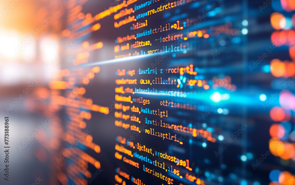Programming code abstract technology background of software developer ...