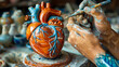 © weerasak - A community outreach event made entirely of clay, promoting heart health in a way that's both engaging and informative