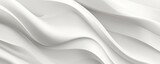 Fototapeta  - 3d Abstract background of white plaster wall, wavy lines, chaotic movement of monochrome liquid