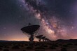 © Sarinrata - Radio telescopes and the Milky Way at night