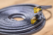 Ethernet Cat 7 speed cable 10 meters in a studio shot