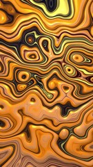 Wall Mural - vertical abstract liquid paint in orange hues 4k features oil paint in different hues of orange mixi