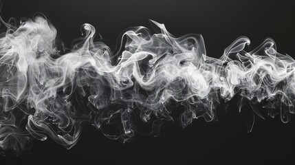 Aufkleber - The smoke is white and isolated on a black background