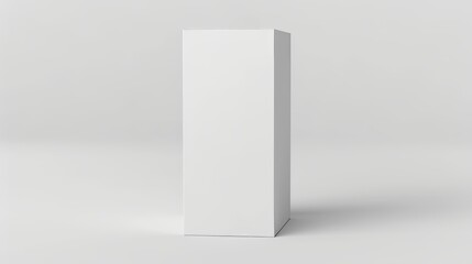 Aufkleber - The copy space on a tall white product box is isolated against a white background.
