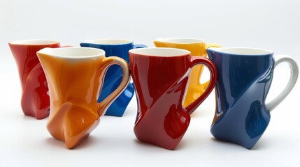 Wall Mural - Mugs with different sides