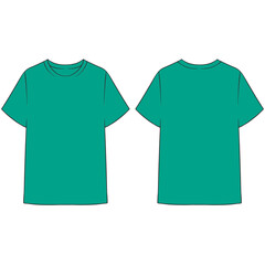 Poster - green tshirt mockup illustration