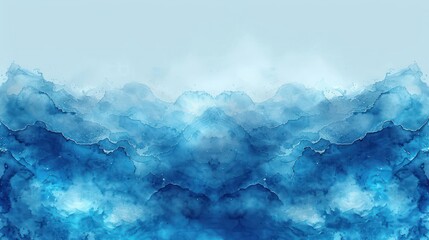 Wall Mural - Blue azure turquoise abstract watercolor background for textures backgrounds and web banners design.