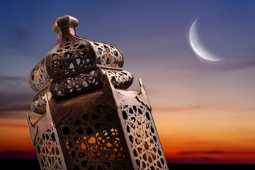 Wall Mural - Holy Ramadan month concept. lantern at night
