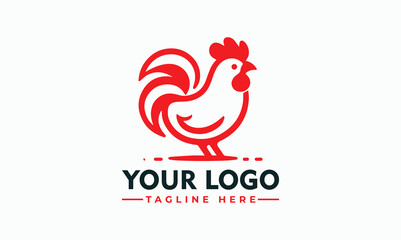 Wall Mural - chicken logo vector design Chicken logo Mascot Farm animal symbol or label vector branding