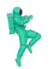 Wall Mural - astronaut is floating on energy blast