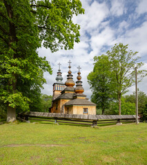 Canvas Print - Saint Michael Archangel church, Swiatkowa Mala, Poland