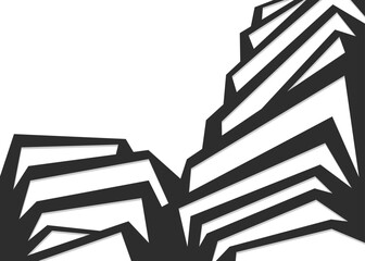 Aufkleber - Abstract background with irregular staircase line pattern and with some copy space area