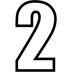 Leinwandbilder - Number font set, 0-9 numbers, Simple round numbers symbol