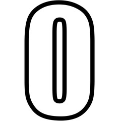 Leinwandbilder - Number font set, 0-9 numbers, Simple round numbers symbol