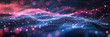 blue and pink abstract with digital connections and lines, dots representing digital binary data. Concept for big data, deep machine learning, artificial intelligence, business technology ,futuristic
