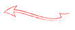 Long arrow vector icon. red horizontal double arrow.  10 Eps