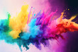 Rainbow colourful watercolor illustration background.