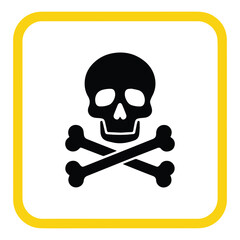 danger poison sign icon