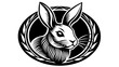 a-rabbit-icon-in-circle-logo vector illustration 
