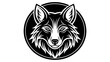 a-wolf-icon-in-circle-logo vector illustration 