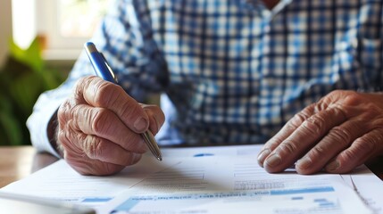 Wall Mural - An accountant providing financial advice to retirees.