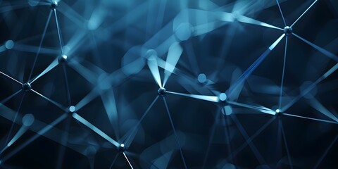 Poster - interconnected nodes: an abstract technology background depicting a learning process. concept techno
