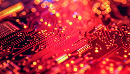 Wall Mural - circuit board background	