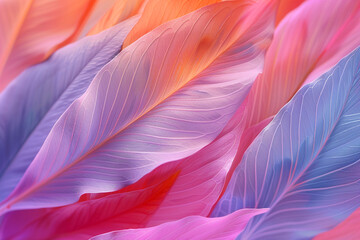 Wall Mural - Colorful and detailed feather texture serving as a natural abstract background.