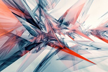 Fototapete - Dynamic 3D geometric shapes in a futuristic design, A futuristic design concept showcasing dynamic 3D geometric shapes, embodying innovation and modernity.