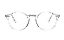 A Pair Of Stylish Glasses Resting On A White Background