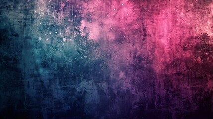 Wall Mural - Abstract black, pink, and blue gradient background with grungy texture and light effects