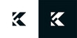 Minimal Letter KF FK Vector Logo , Logotype Initial KF FK Creative Vector Designs