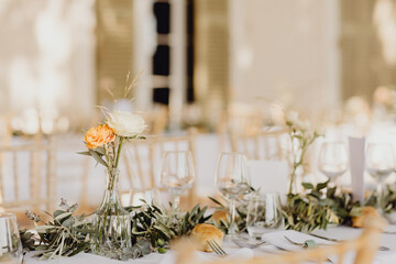 Wall Mural - Décoration des tables d'un mariage provençal