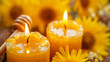 Velas aromáticas amarela de mel