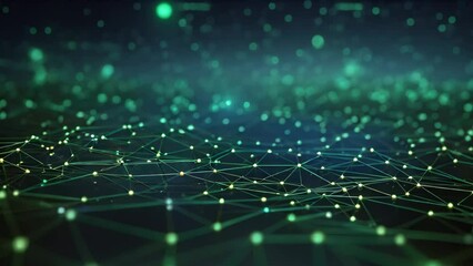 Aufkleber - 3d render of abstract digital technology background with connecting dots and lines, abstract digital