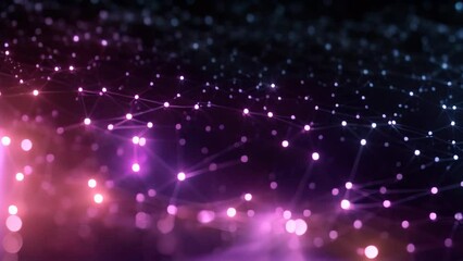 Aufkleber - 3d rendering of abstract technology background with connecting dots and lines. network concept, abst